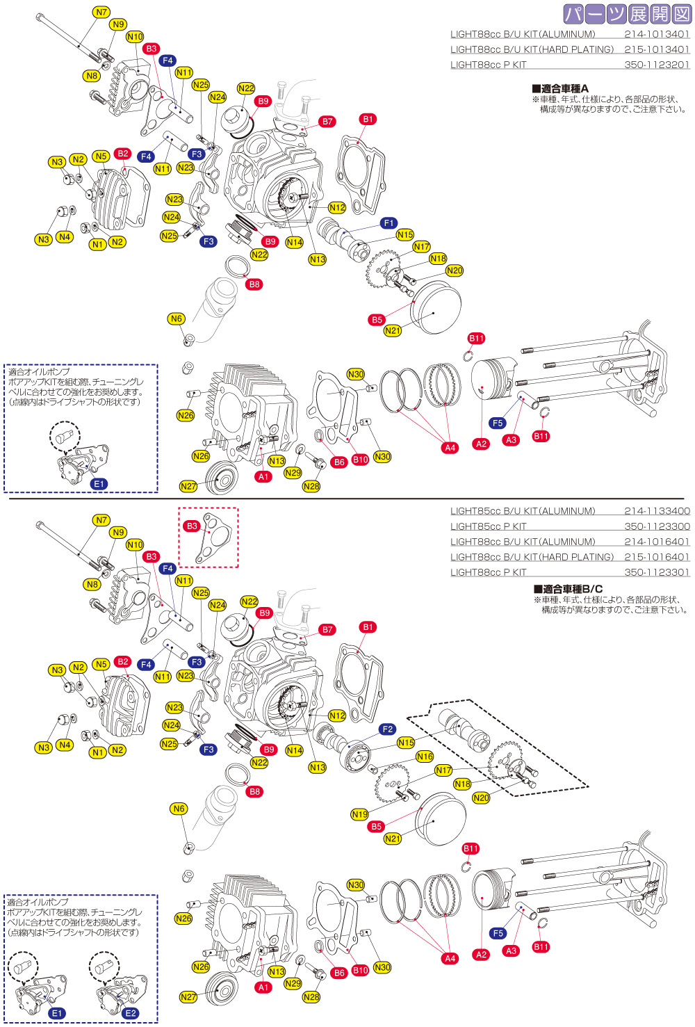 KITACO キタコ 85cc LIGHT ボアアップKIT 適合BC